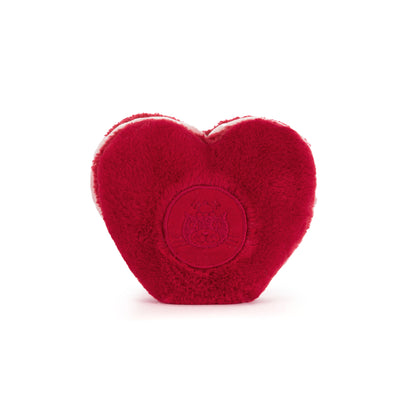 Jellycat Amuseables Arlette Heart Macaron Kuscheltier mit Herz, perfektes Valentinstag Geschenk