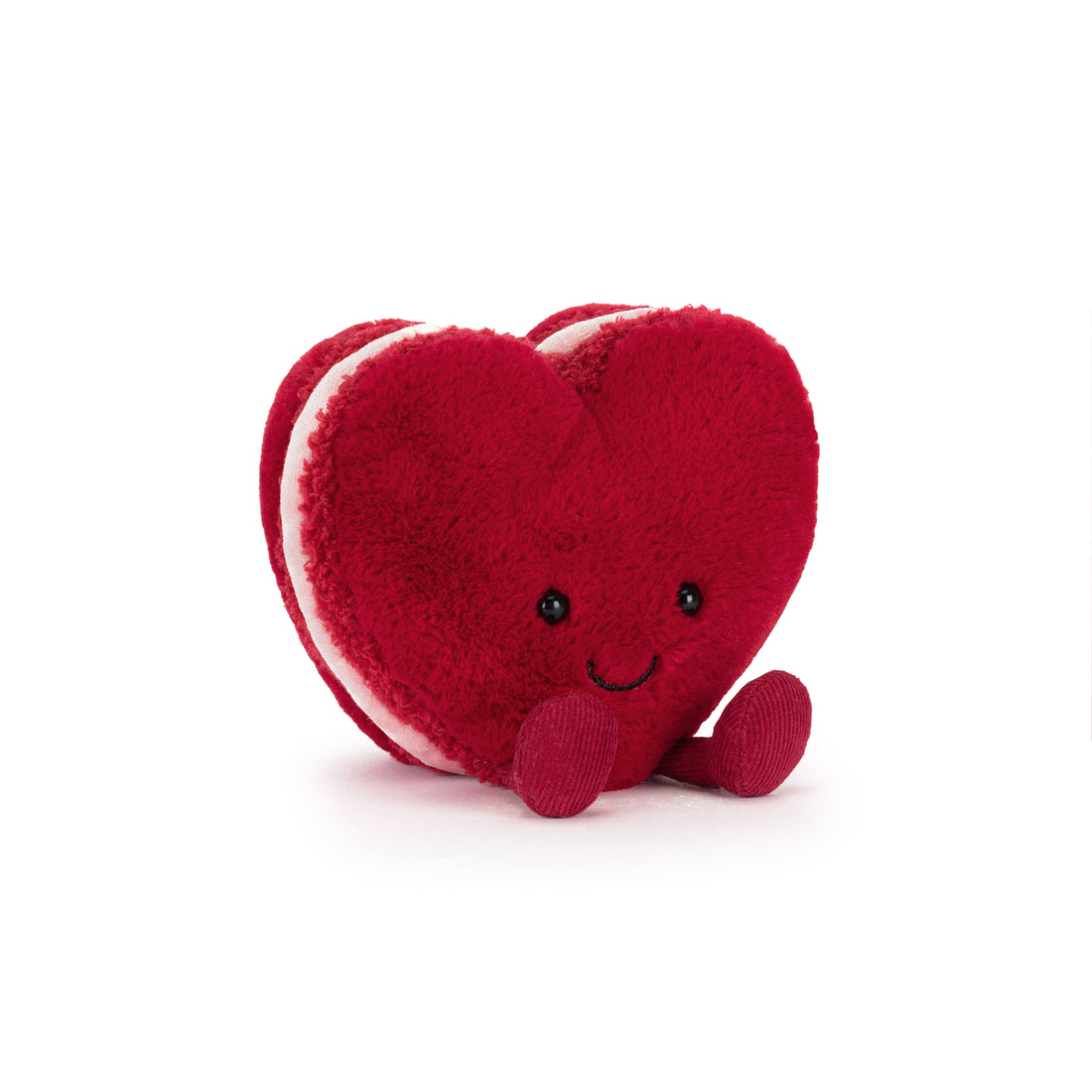 Jellycat Amuseables Arlette Heart Macaron Kuscheltier mit Herz, perfektes Valentinstag Geschenk