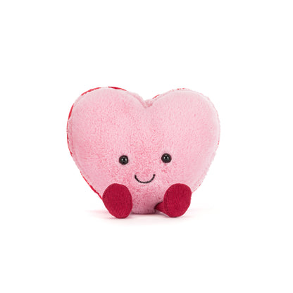 Jellycat Amuseables Colette Heart Macaron Kuscheltier mit Herz, ideales Geschenk zum Valentinstag