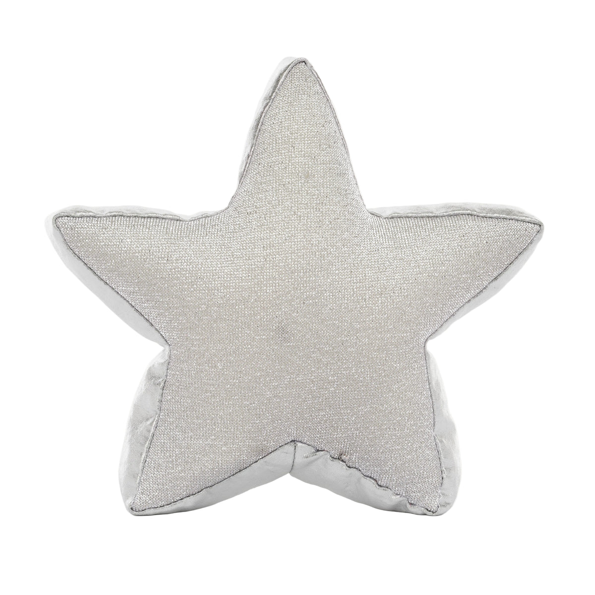 Jellycat Amuseables Silver Star 2026 – silberglänzender Plüschstern, sitzend von hinten.