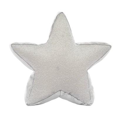Jellycat Amuseables Silver Star 2026 – silberglänzender Plüschstern, sitzend von hinten.