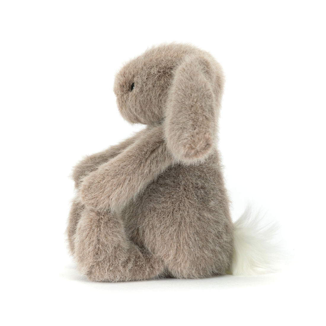 Jellycat Fawn Flufflet Bunny, Kuscheltier Hase mit hellbraunem Fell, weißem Puschelschwanz und langen Schlappohren