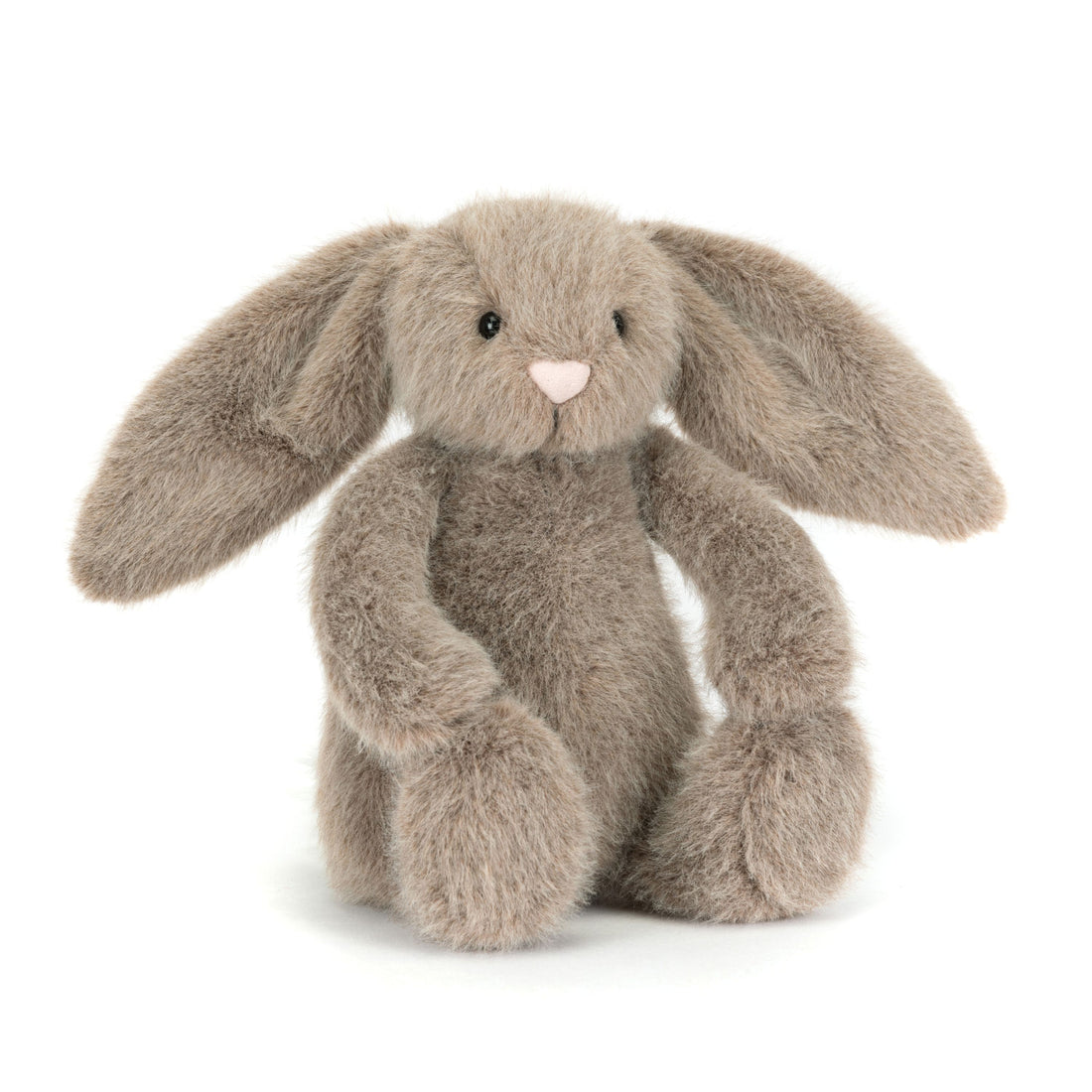 Jellycat Fawn Flufflet Bunny, Kuscheltier Hase mit hellbraunem Fell, weißem Puschelschwanz und langen Schlappohren