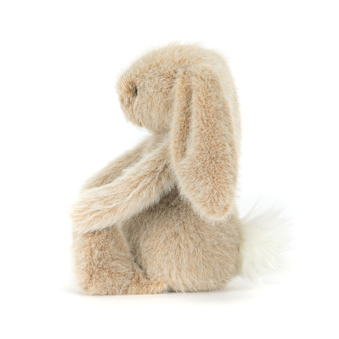 Jellycat Oat Flufflet Bunny, Kuscheltier Hase mit beigem Fell, weißem Puschelschwanz und langen Schlappohren