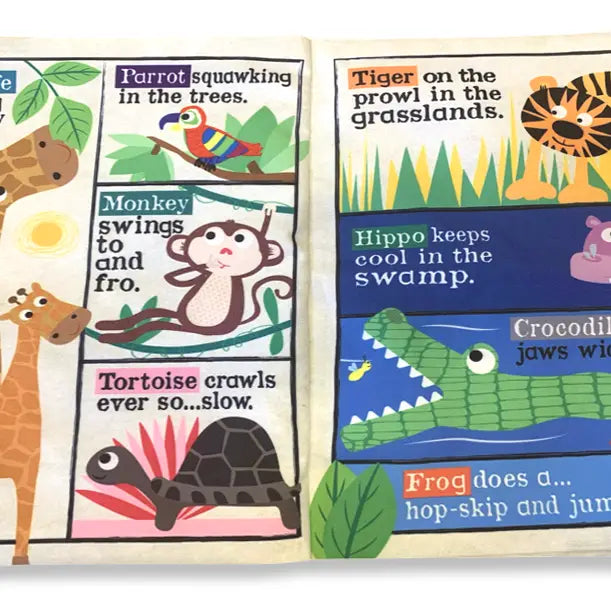 Knisterstoffbuch Safari-Tiere von Jo &amp; Nics Baby Stoffbuch mit Knisterseiten