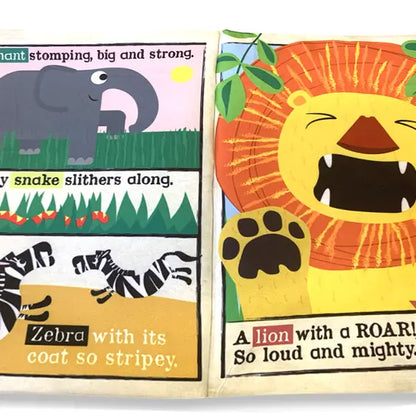 Knisterstoffbuch Safari-Tiere von Jo &amp; Nics Baby Stoffbuch mit Knisterseiten