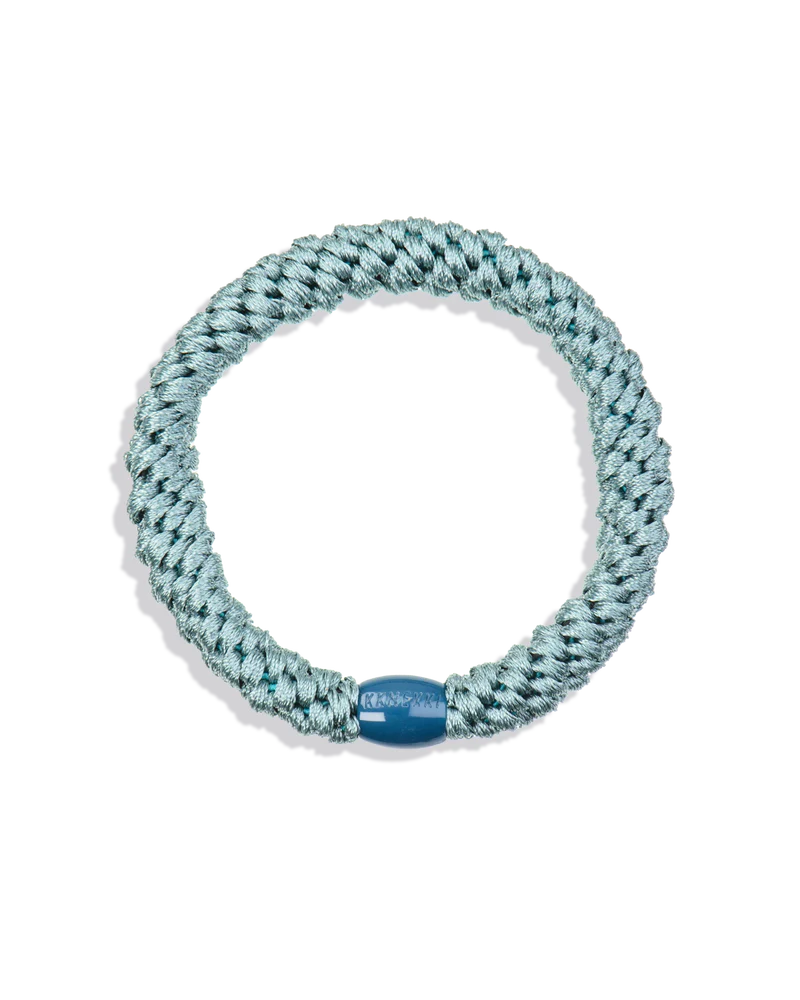 KKNEKKI Haargummi Teal – weiches Haarband &amp; modisches Armband, im Shop von Nica’s Cosmos.
