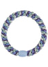 KKNEKKI Haargummi Mix Purple Faded Green Glitter – lila-grünes, geflochtenes Haargummi als trendiges Armband