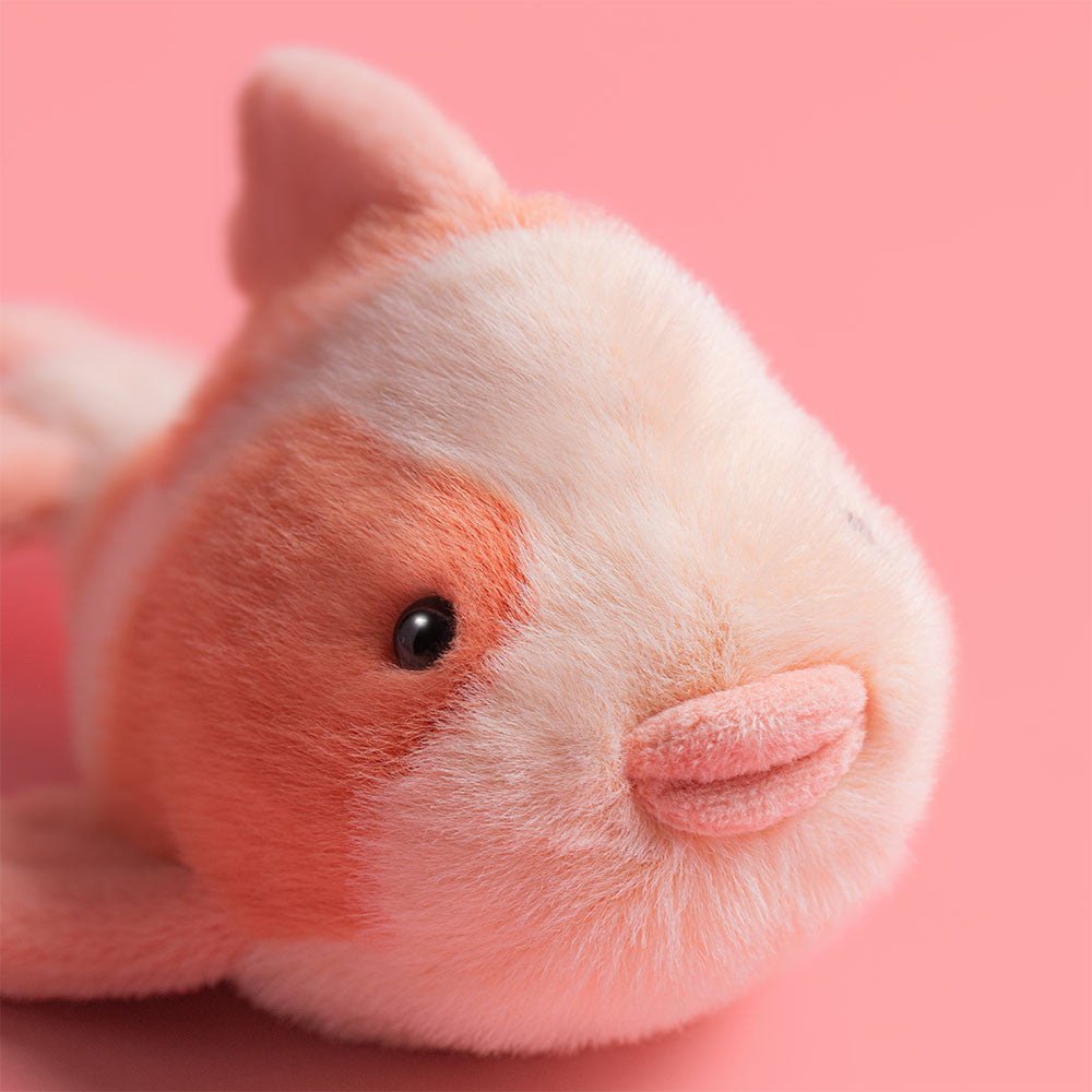 Jellycat Fancy Carp Kuschelfisch in bunten Farben mit weichem Stoff und verspieltem Muster