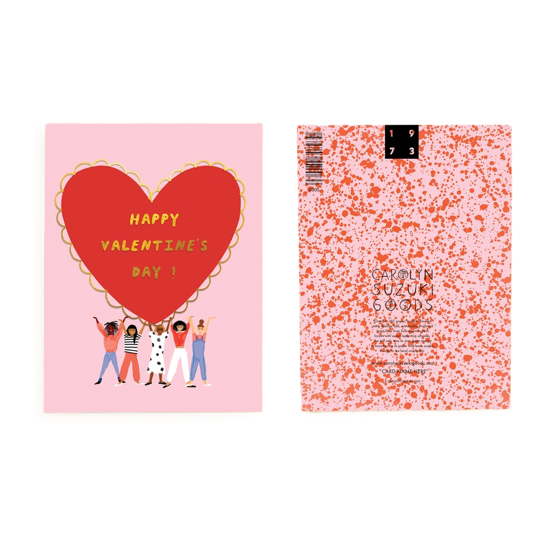 Valentinstagskarte WE LOVE YOU mit Herzmotiv und Folienveredelung A2 Grußkarte Liebe