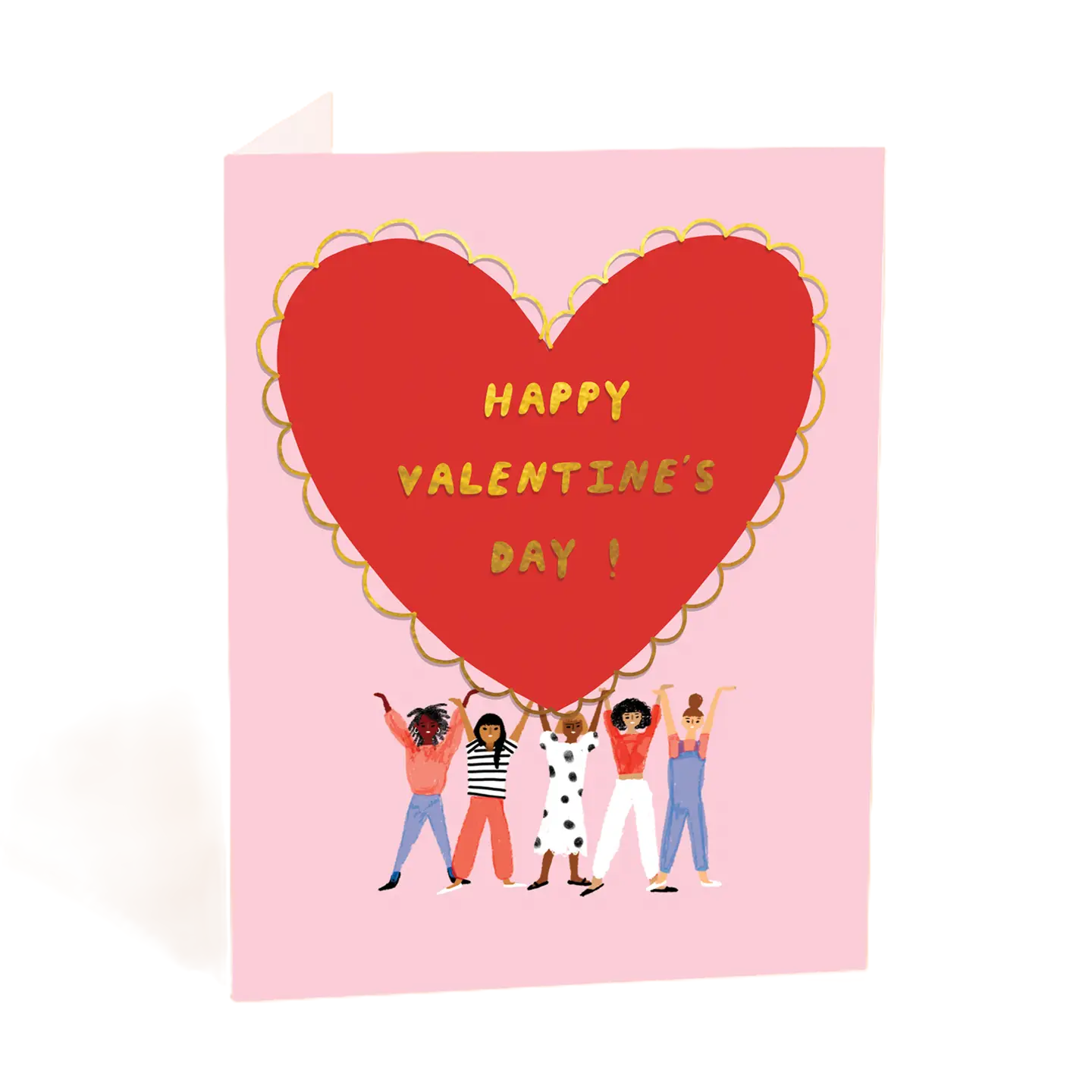 Valentinstagskarte WE LOVE YOU mit Herzmotiv und Folienveredelung A2 Grußkarte Liebe