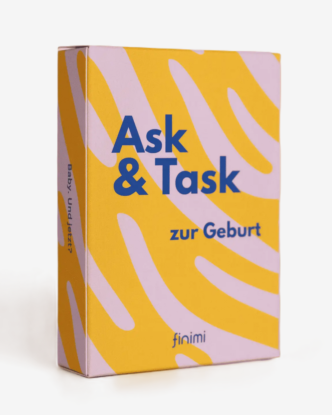 finimi Kartenset Ask &amp; Task zur Geburt – 42 Reflexionskarten und 10 Aufgaben, wunderschönes Geschenk zur Geburt