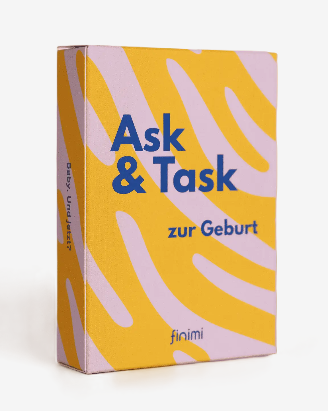 finimi Kartenset Ask &amp; Task zur Geburt – 42 Reflexionskarten und 10 Aufgaben, wunderschönes Geschenk zur Geburt