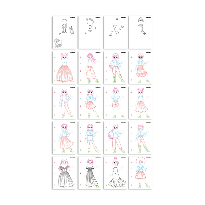 KIDIDRAW-PRO Leuchtende Designtafel Rosa – LED-Zeichenboard für Kinder zum Malen, Nachzeichnen und Modedesign