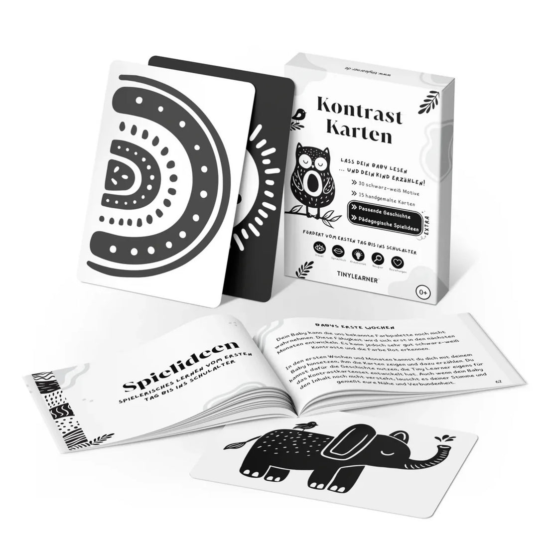 Kontrastkarten mit Entdeckerbuch