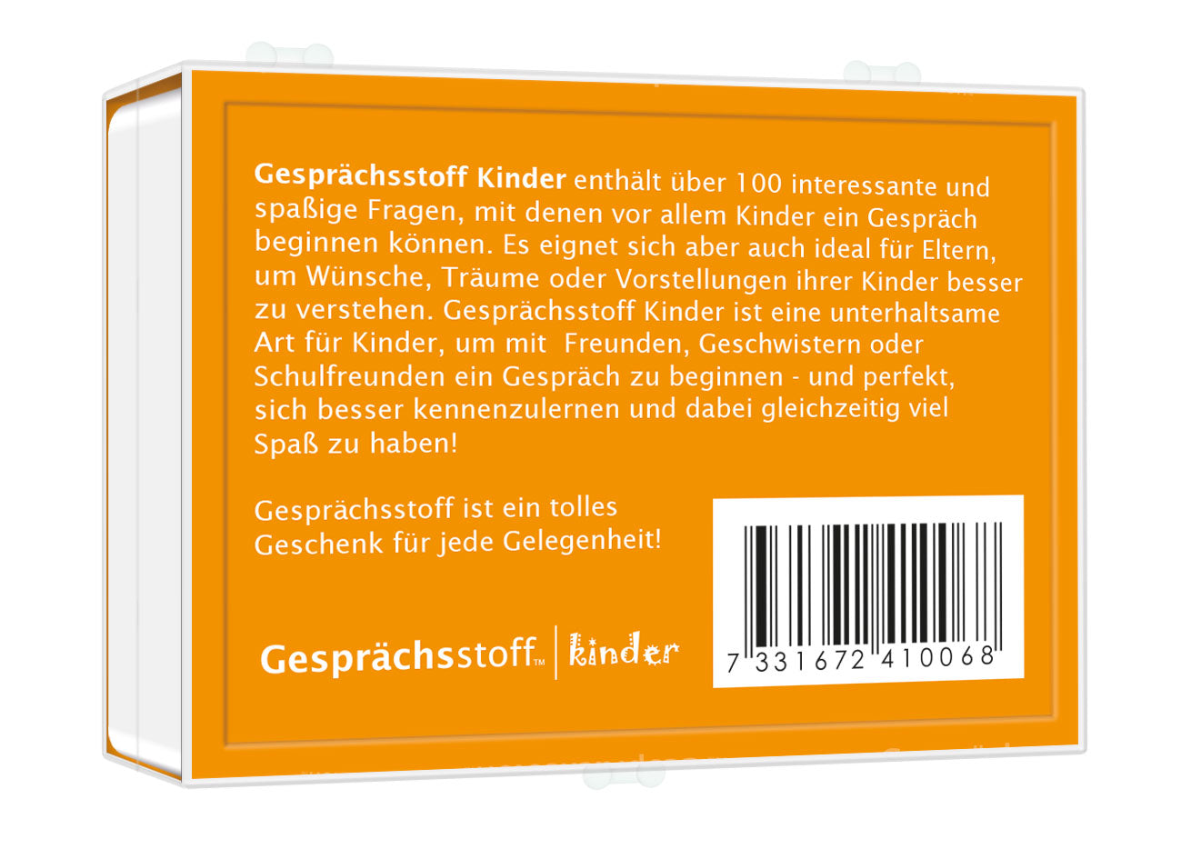Kartenspiel „Gesprächsstoff Kinder“ mit über 100 Fragen – ideales Geschenk für Kinder und Familien