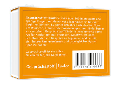 Kartenspiel „Gesprächsstoff Kinder“ mit über 100 Fragen – ideales Geschenk für Kinder und Familien