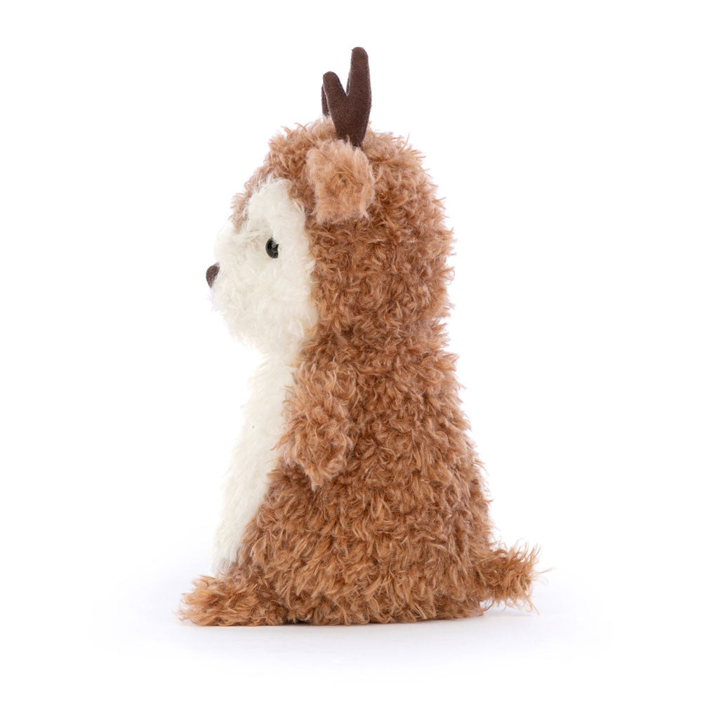 Seitenansicht Little Reindeer von Jellycat.