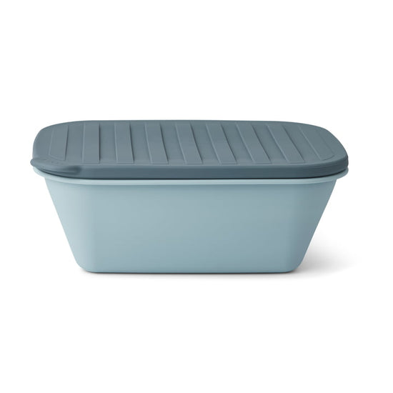 Franklin Foldable Lunch Box - sea blue / whale blue