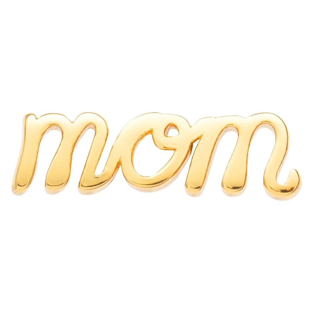 NUR ALT-TEXT
LULU Copenhagen mom Ohrring in Gold – Produktansicht von vorne