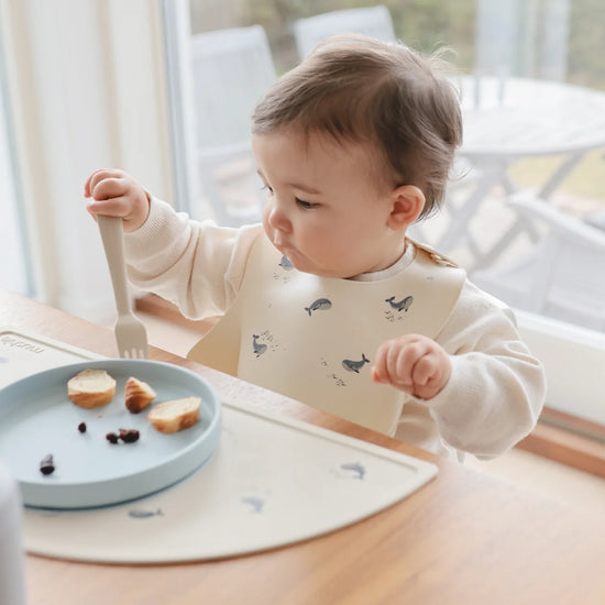 Silicone Baby BIB, whales