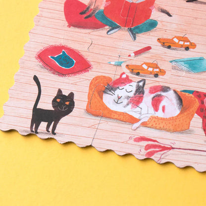 Pocket-Puzzle „Cats and Dogs“ ab 3 J., 24 Teile, Wendepuzzle für kleine Tierfreunde