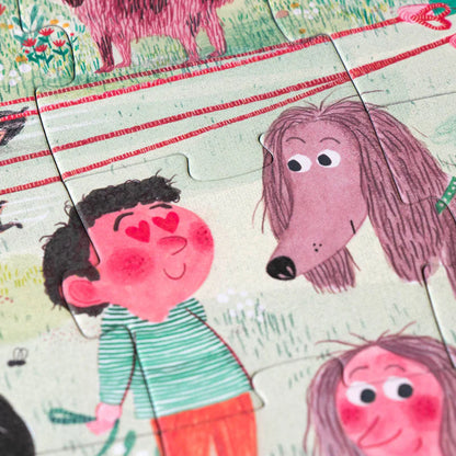 Pocket-Puzzle „Cats and Dogs“ ab 3 J., 24 Teile, Wendepuzzle für kleine Tierfreunde