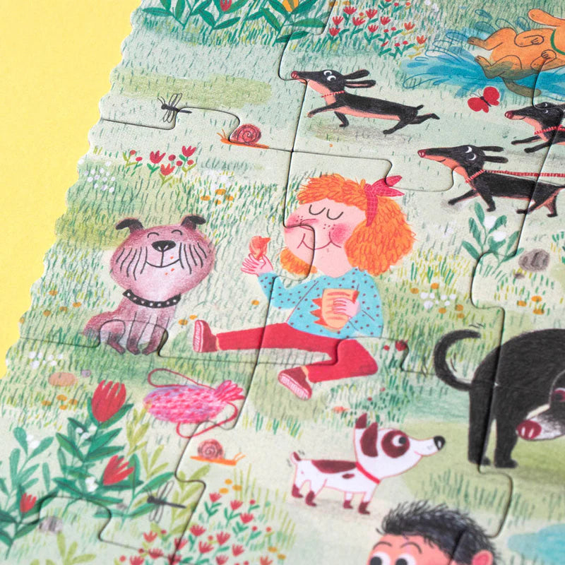 Pocket-Puzzle „Cats and Dogs“ ab 3 J., 24 Teile, Wendepuzzle für kleine Tierfreunde