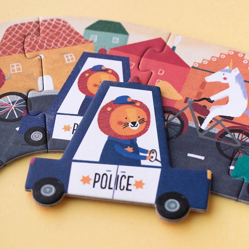 48-Teile-Puzzle „BEEP – BEEP!“ von londji für Kinder ab 3 Jahren, Beobachtungsspiel