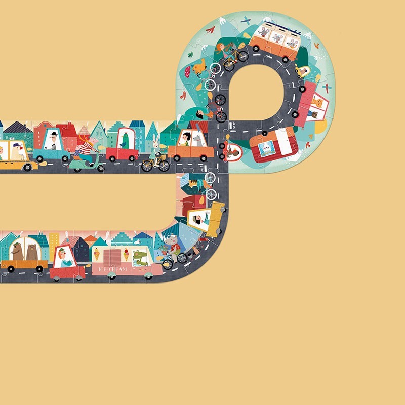 48-Teile-Puzzle „BEEP – BEEP!“ von londji für Kinder ab 3 Jahren, Beobachtungsspiel