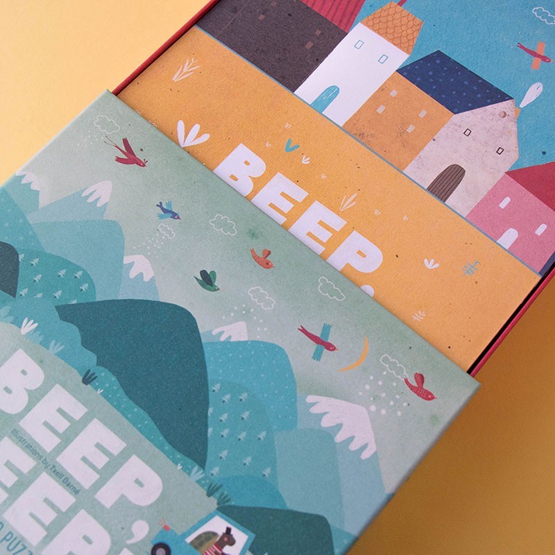 48-Teile-Puzzle „BEEP – BEEP!“ von londji für Kinder ab 3 Jahren, Beobachtungsspiel