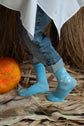 Halloween Kindersocken von My Day My Dream. Geist Boo leuchtet im Dunkeln. 
