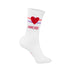 Socken von My Day My Dream. Mit der Aufschrift AMORE und einem großen roten Herz.