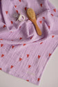 Swaddle, 70 x 70 cm - Lilac Hearts
