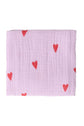 Swaddle, 70 x 70 cm - Lilac Hearts