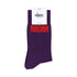 No Bad Days Club MOM Socken in Lila mit rotem Schriftzug und originaler Papierbanderole