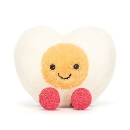 Jellycat Amuseables Heart Boiled Egg Kuscheltier mit Herz, Valentinstag-Geschenk