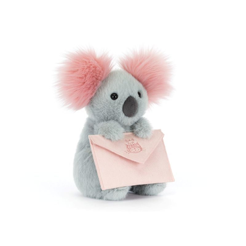 Jellycat Koala with Message Plüschtier mit Herzbotschaft, Geschenk zum Valentinstag