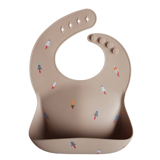 Silicone Baby BIB, rocket ship