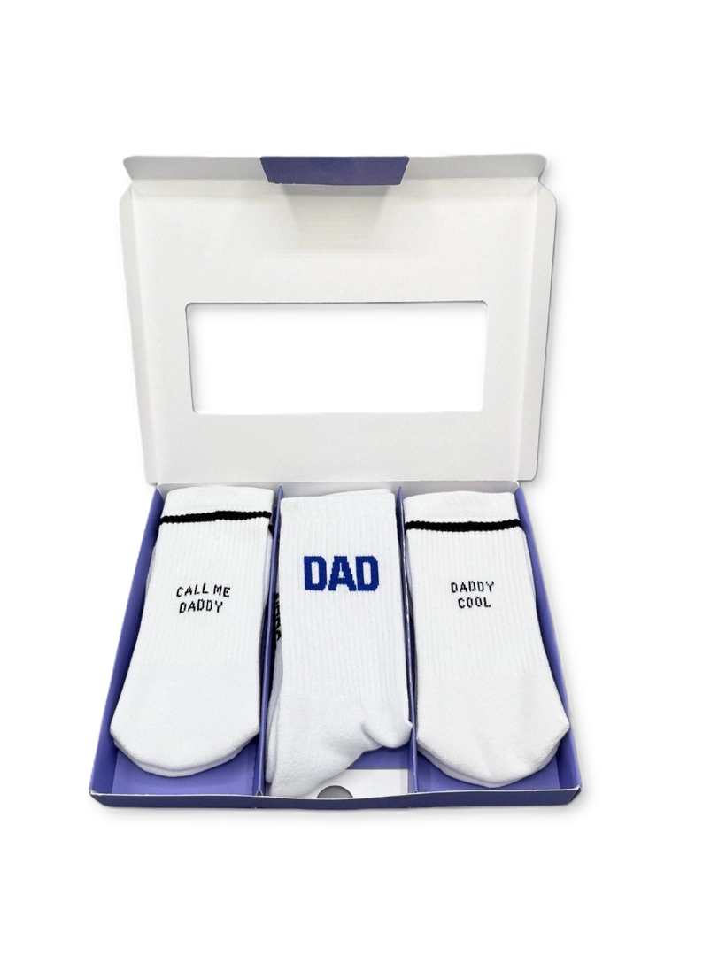 DADDY Herrensocken 3-PACK Bio-Baumwolle CALL ME DADDY DAD DADDY COOL Geschenk Männer