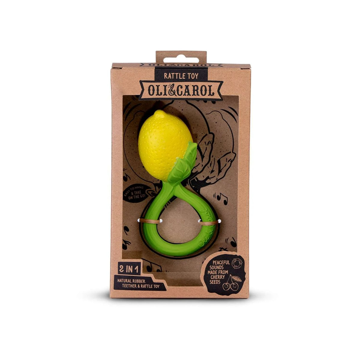 OLI &amp; CAROL Lemon Rattle Toy in umweltfreundlicher Verpackung