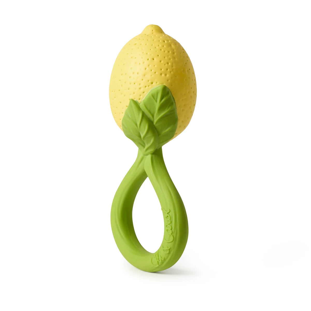 OLI &amp; CAROL Lemon Rattle Toy – Zitronen-Beißring und Baby-Rassel aus Naturkautschuk