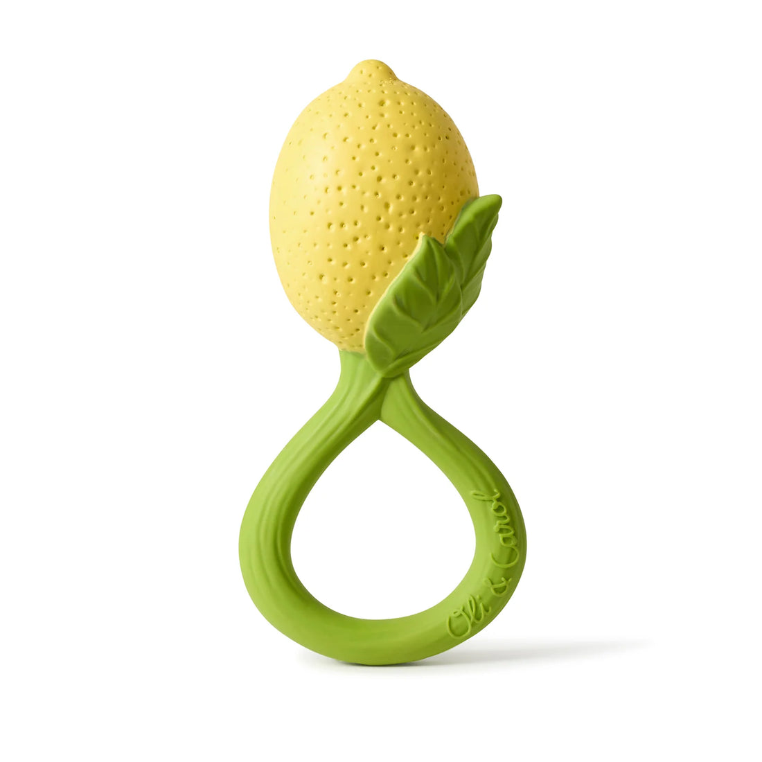 OLI &amp; CAROL Lemon Rattle Toy – Zitronen-Beißring und Baby-Rassel aus Naturkautschuk