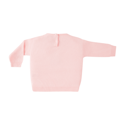 PAPA LOBSTER Pullover CUPCAKE Rosa aus 100 % Kaschmir von hinten
