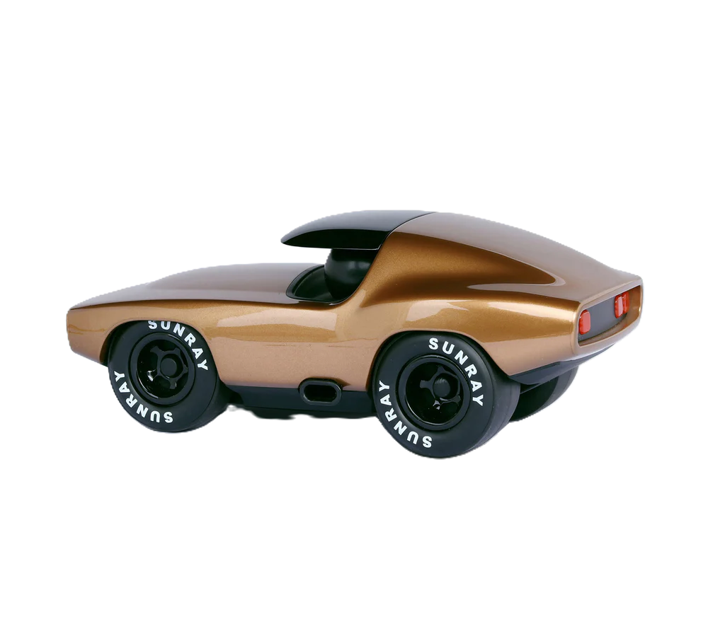 Playforever Leadbelly Burnside Kinder-Spielauto im Retro-Muscle-Car-Stil mit breiten Rädern und glänzender Karosserie