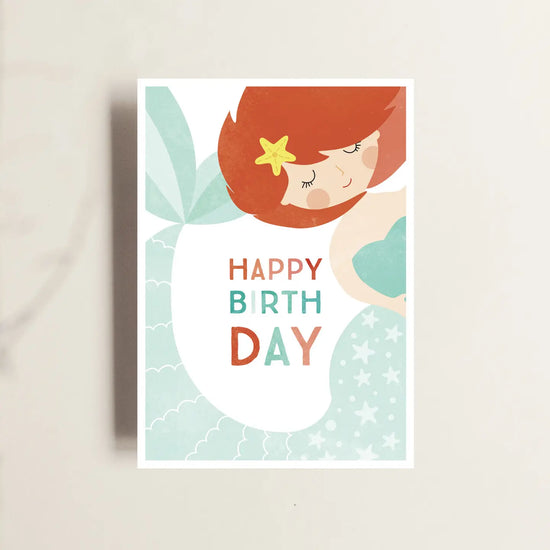 Postkarte Happy Birthday Meerjungfrau Lilly.
