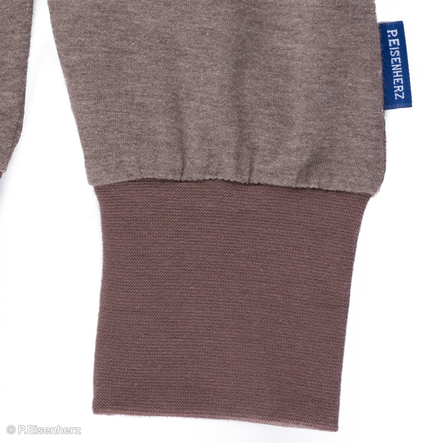Babyhose im Lederhosenstil mit hellblauer Stickerei, Trachtenhose Baby von P. Eisenherz im Lederhosen-Look