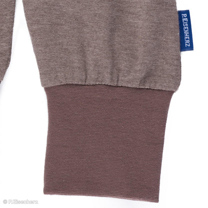 Babyhose im Lederhosenstil mit hellblauer Stickerei, Trachtenhose Baby von P. Eisenherz im Lederhosen-Look