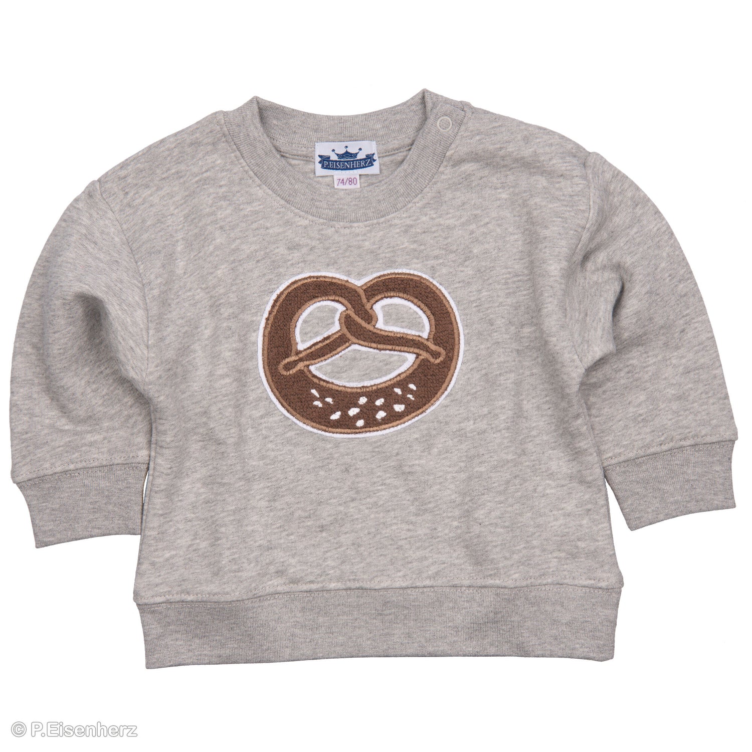 Pullover von Prinz Eisenherz mit Brezel Patch aus kuscheligem Chenille Stoff.