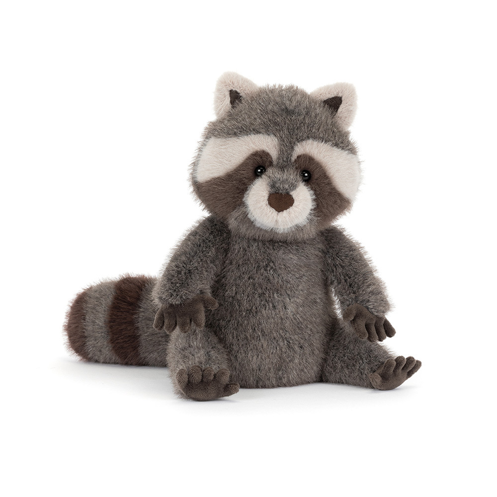 Jellycat Trixiwoo Raccoon Kuscheltier Waschbär mit neugierigem Blick süßes weiches Plüschtier
